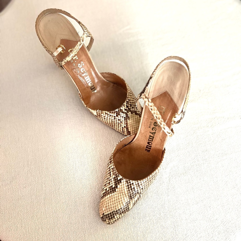 Snakeskin Pattern Heels - Picture 3 of 4